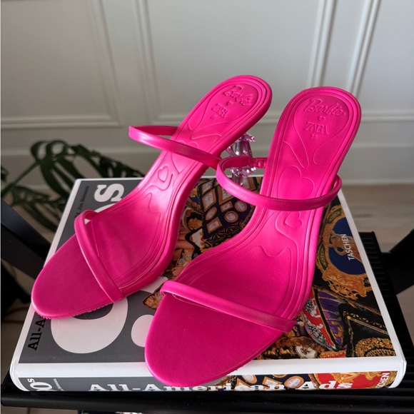 Zara Fuchsia Heeled Sandals - Picture 1 of 5